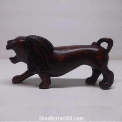 African Hand Carved Lion