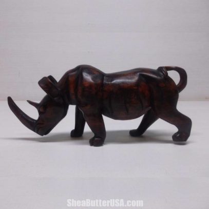 African Hand Carved Rhinoceros